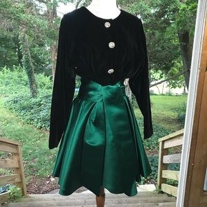 Catherine Regehr Velvet Satin Party Dress Size M